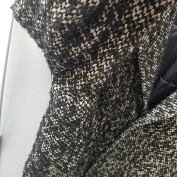 Zara Boucle Textured Quilt Lined Coat M - Picture 6 of 16